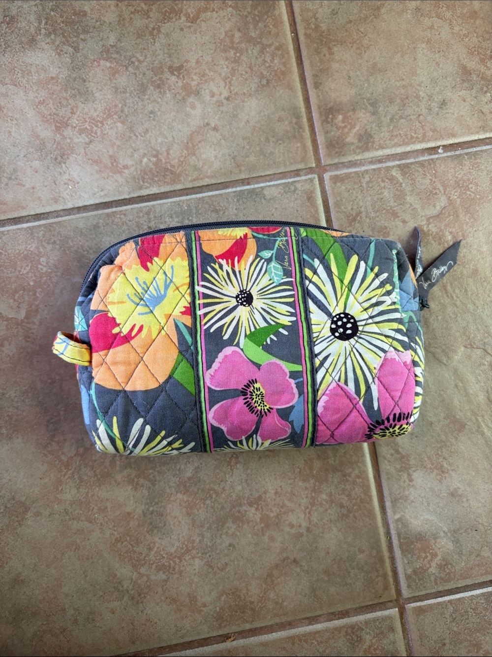 Vera Bradley Quilted Floral Zip Cosmetic Pouch - Multicolor
